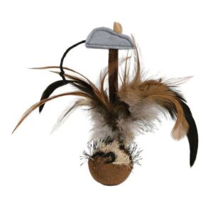 Trixie Steh-auf-Federball mit Maus – 15 cm